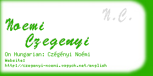 noemi czegenyi business card