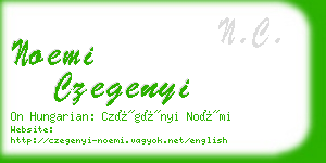 noemi czegenyi business card